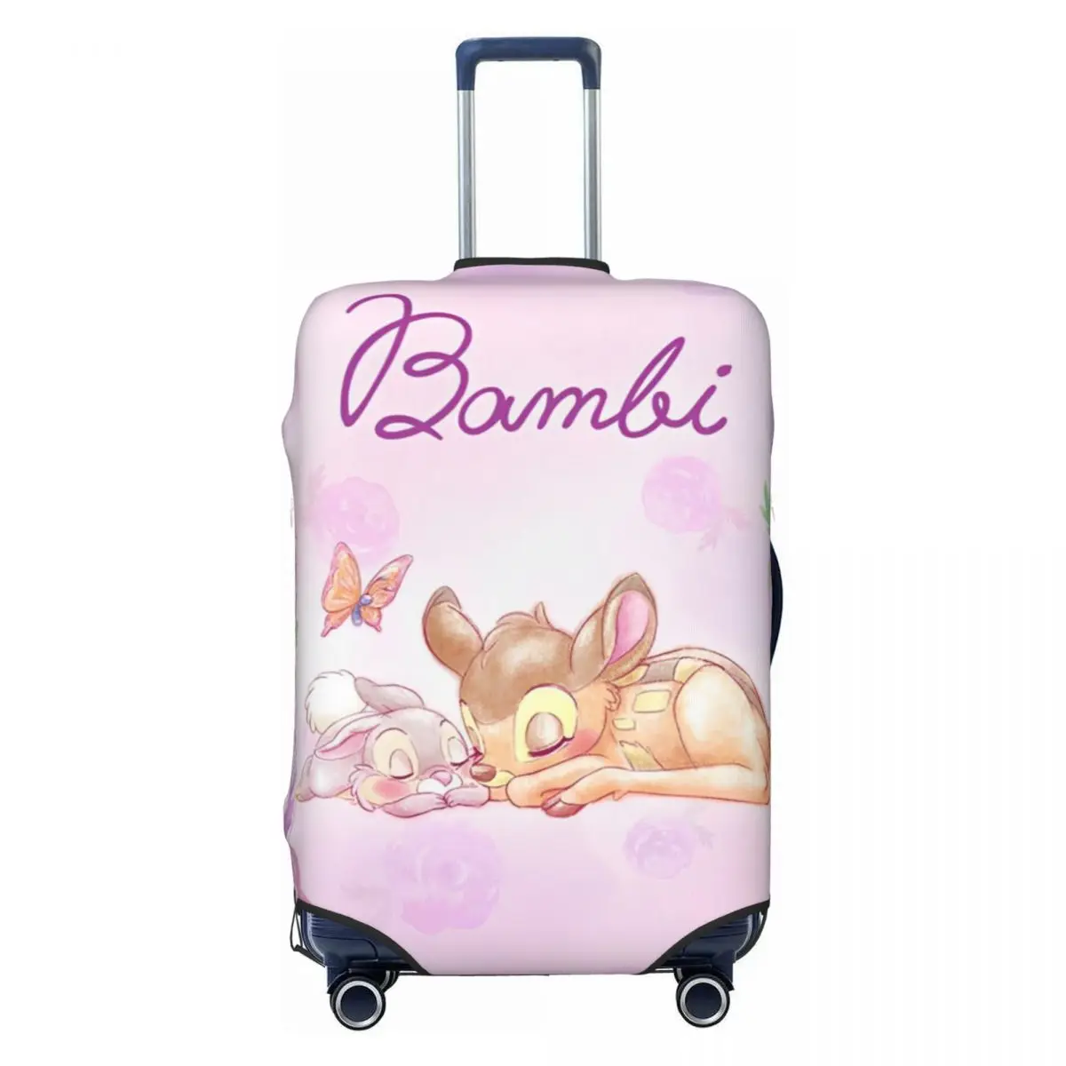 

Custom Bambi Cute Cartoon Suitcase Cover Washable Travel Luggage Covers for 18-32 inch
