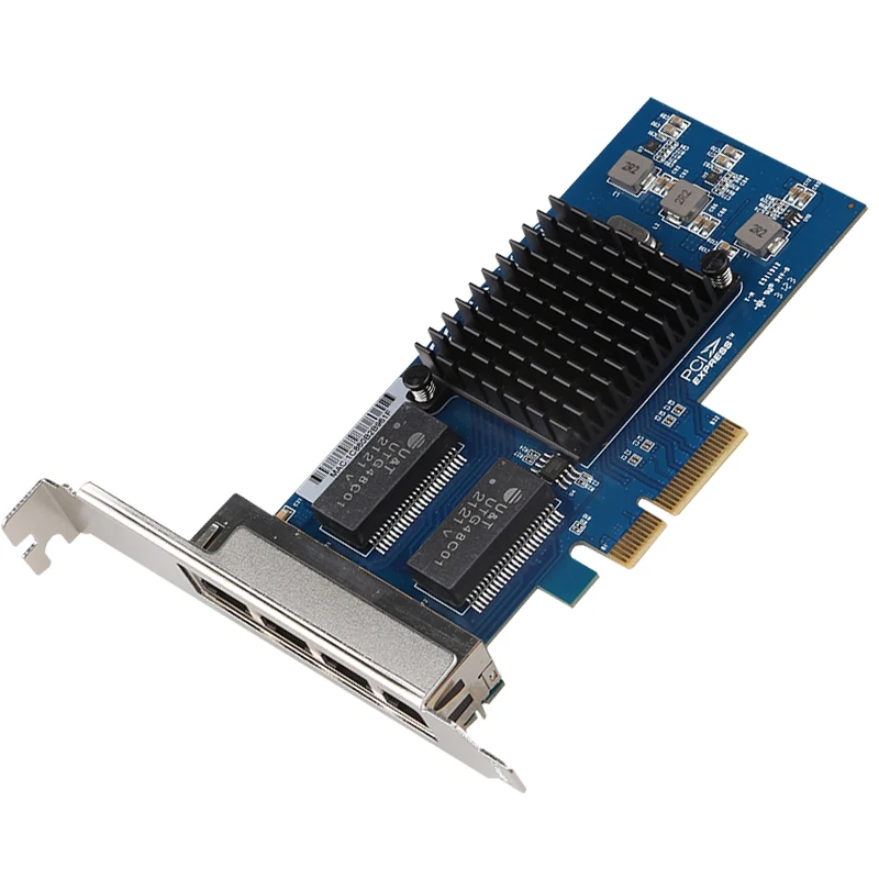 

I350-T4 Четырехпортовая Gigabit Nic Pcie X4 4-портовая промышленная Ethernet-карта 10/100/1000 Мбит/с с серверами Wol/Pxe/Dw Ros и настольным ПК