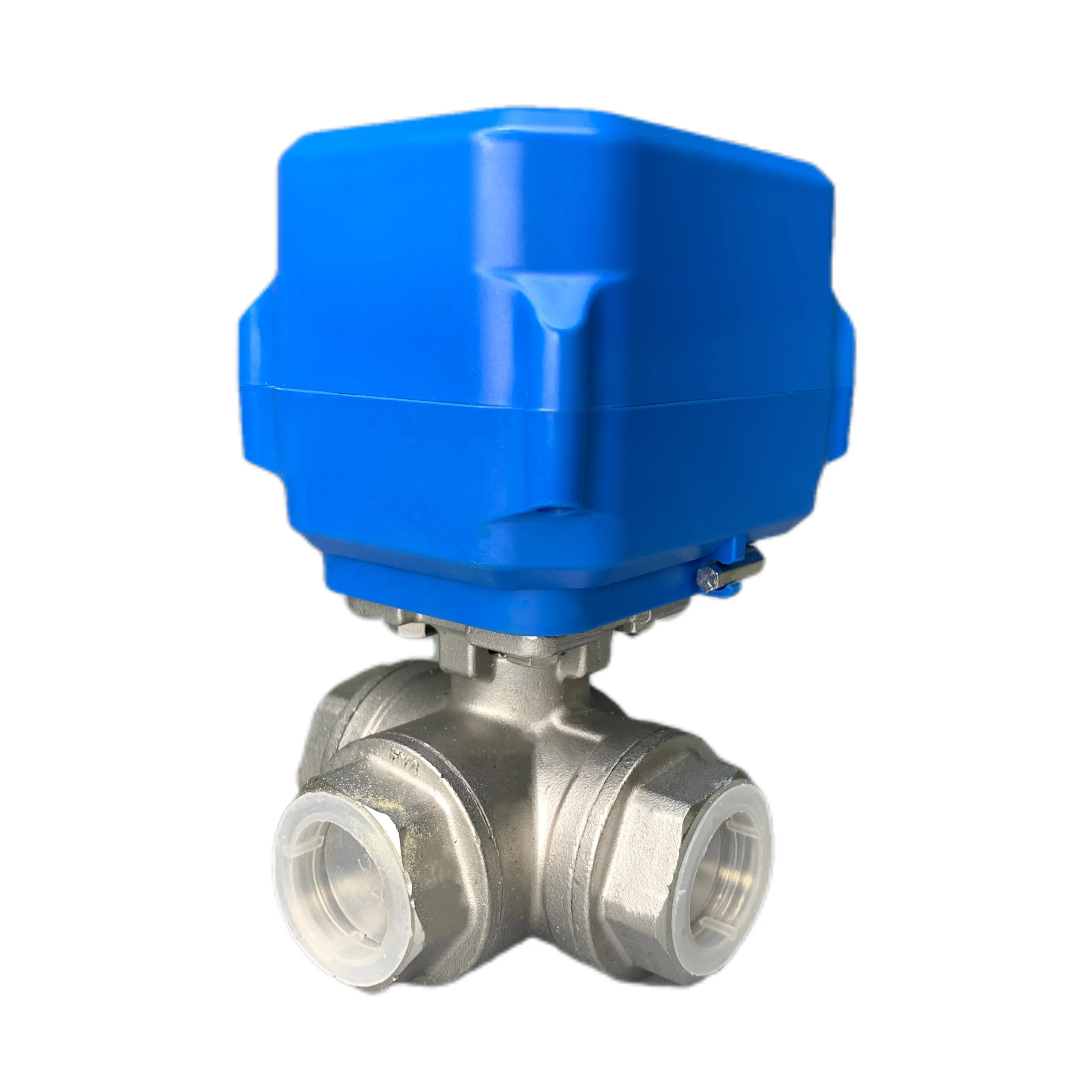 3-Way Electric Actuator Ball Valve 1/2in 3/4in 1in Sizes L/T Connections DC12v/24v AC220V Compatible Stainless Steel OEM