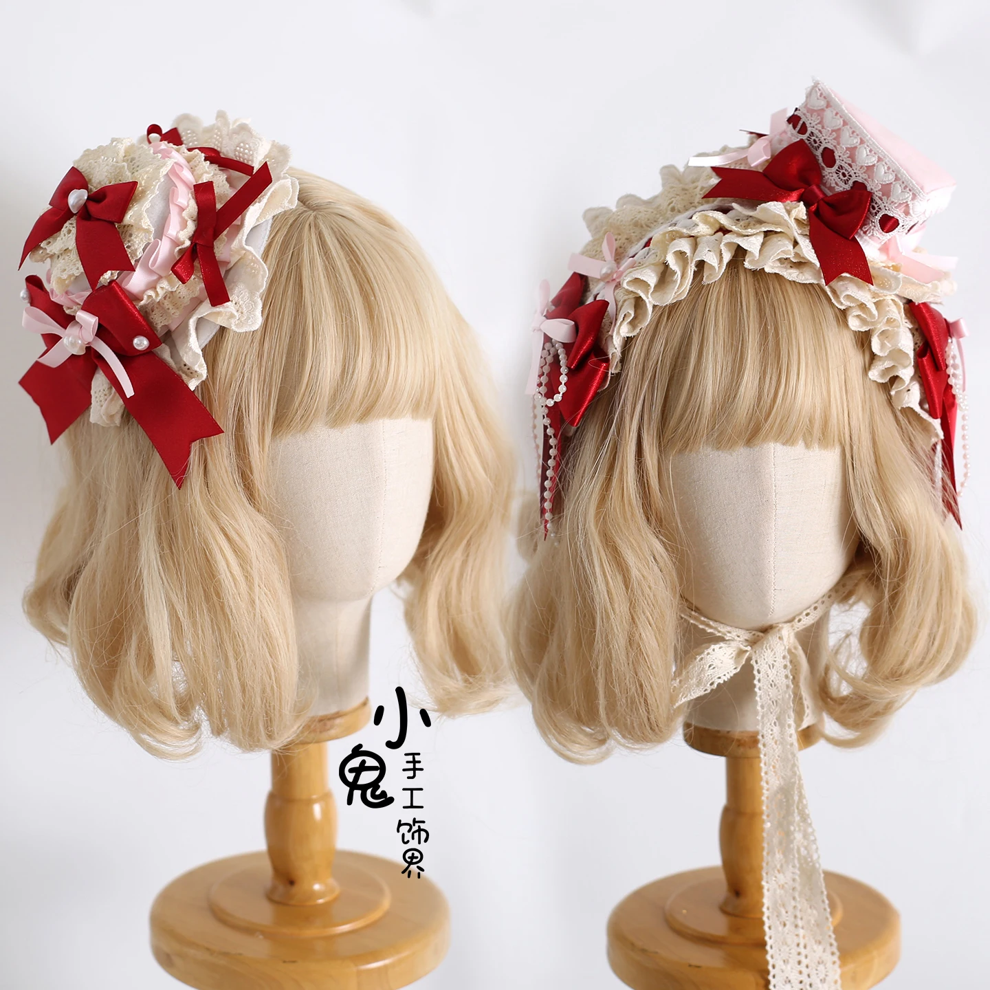 

Оригинальный розовый кекс в стиле Лолиты, милая милая цепочка на шею, маленькая десертная плоская шляпа ручной работы, цилиндр, повязка на голову kc