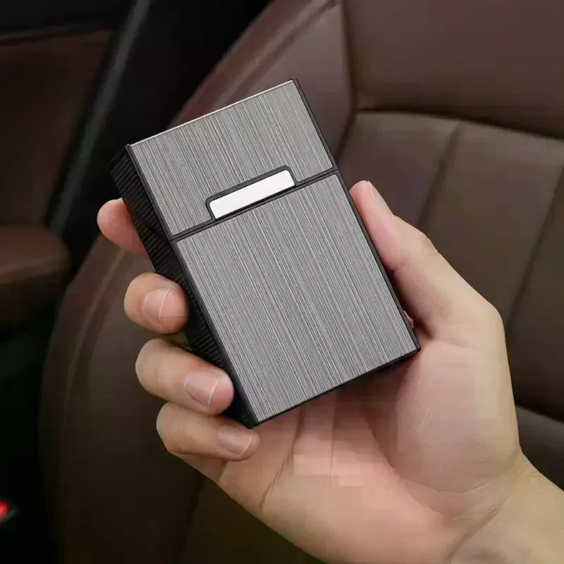 Metal Cigarette Case 20 Cigarette Capacity Crush Proof For Daily Commute Outdoor Use