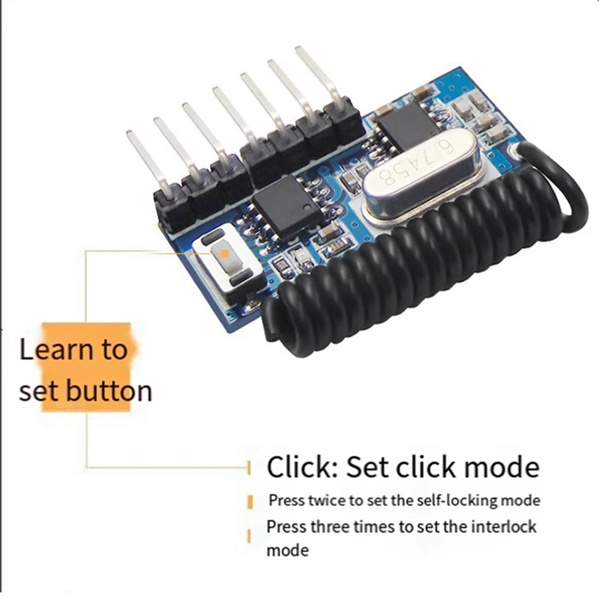 315Mhz RF Receiver Learning Code Decoder Module Wireless 4 CH Output for Remote Controls 1527 2262 EncodingJAS