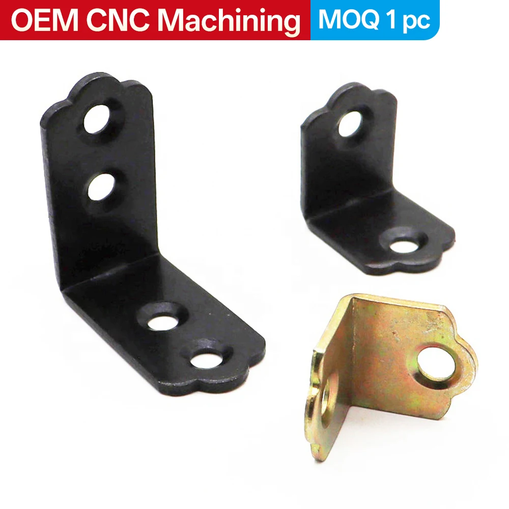 Custom CNC machining center adjustable 90-degree angle bracket universal slotted L-shaped corner brace furniture fixing parts