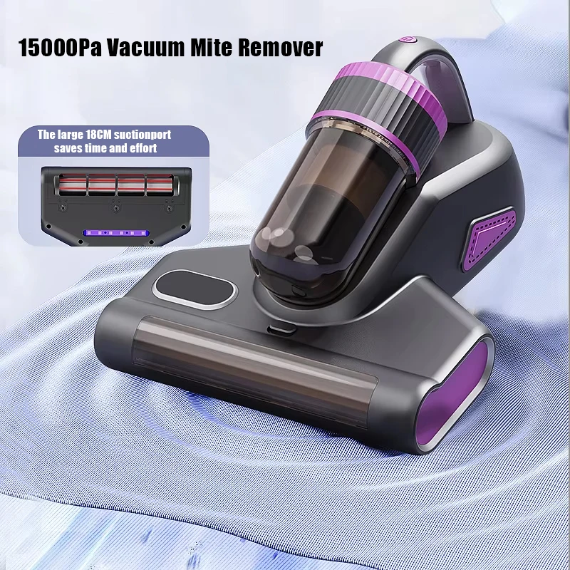 Sofa Bed Mattress Vacuum Cleaner Cordless Handheld UV Cleaner 15KPa Powerful Suction for Cleaning Bed Pillows Clothes