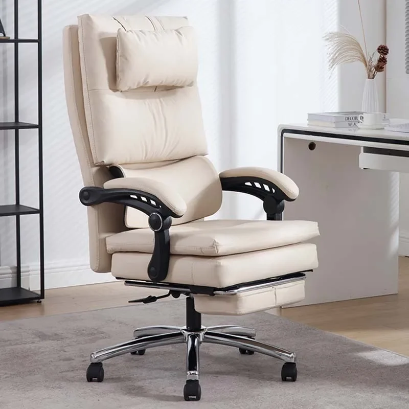 Computer Armrest Office Chair Design Rotating Fex Leather Comfy Modern Chair Mobile Ergonomic Cadeira De Escritorio Furniture