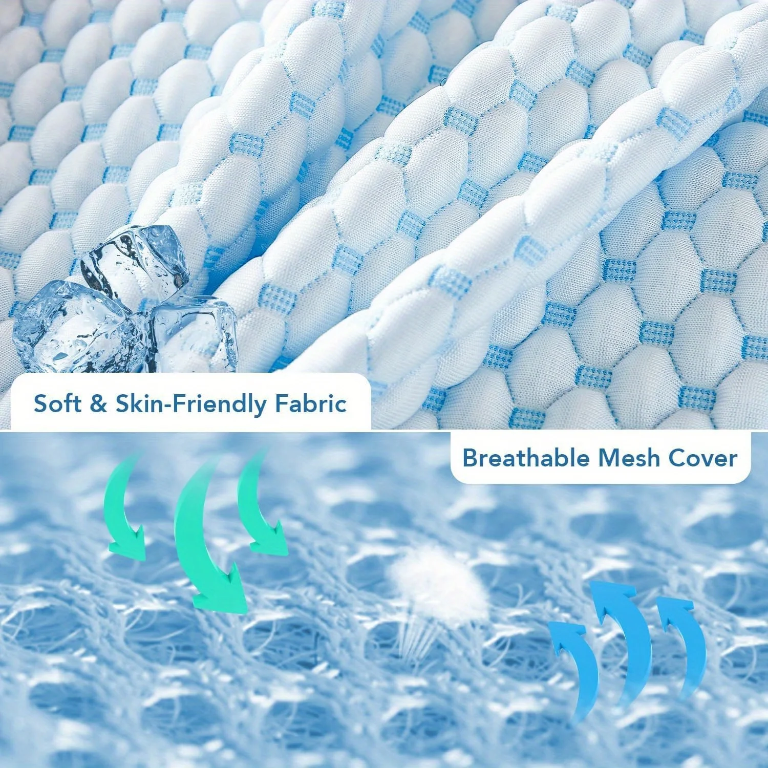 1pc Cooling Cervical - Neck, Shoulder Support, Side Sleeping, Back Sleeping, Stomach Sleeping, Machine Washable, Removable Cover