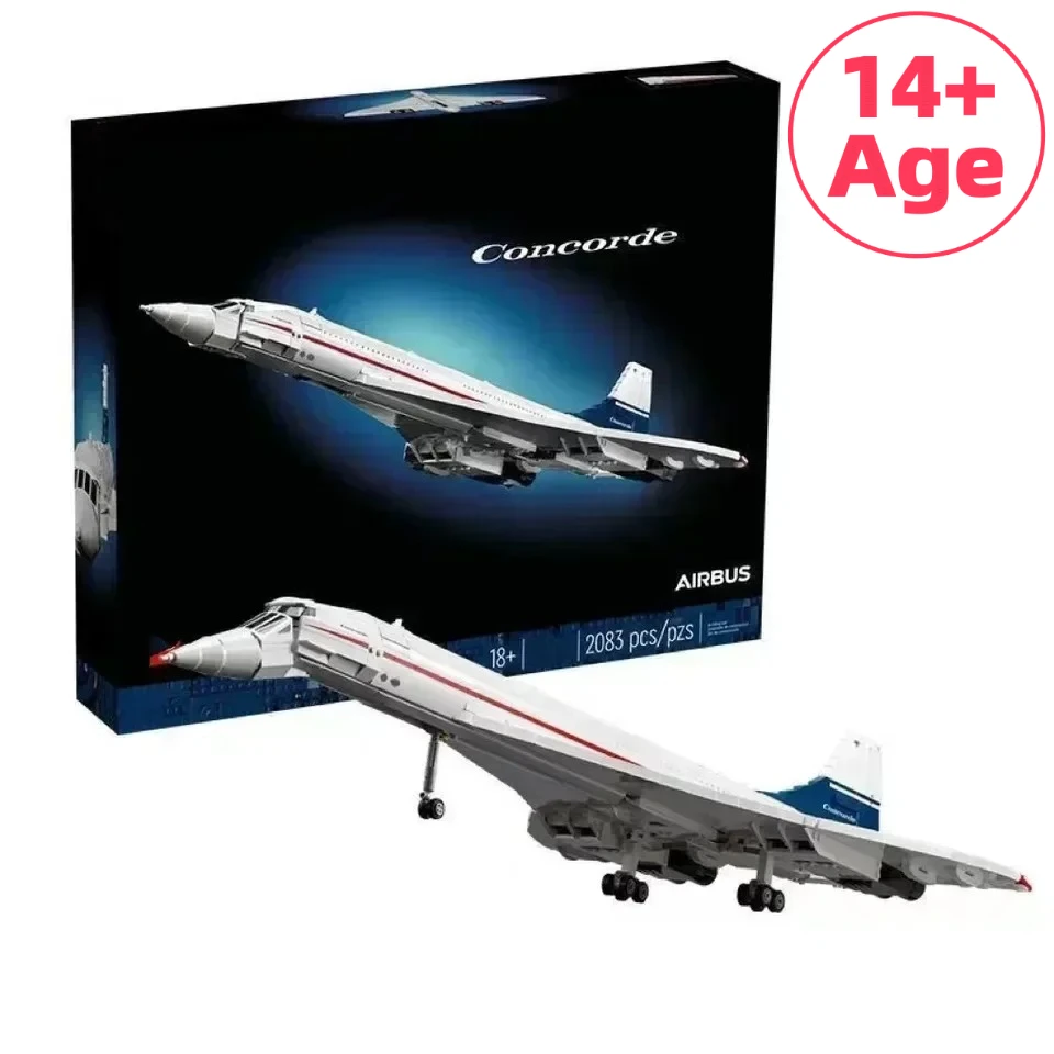 

2083PCS Airbus Concorde Building Kit World’s first supersonic Airliner Aviation Space 10318 Shuttle Blocks Brick Toys Kids Gifts