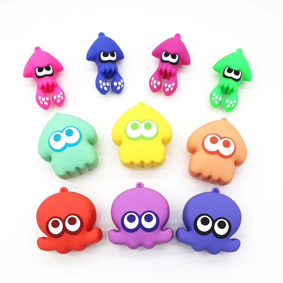 4cm Splatoon Toy Cartoon Cute Key Chain  Squid Doll Creative Child Gift Birthday Gift Christmas Gift