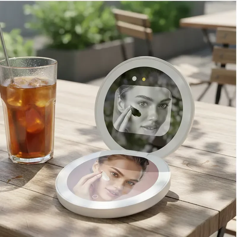 Desktop LED makeup mirror, dimmable desktop makeup mirror