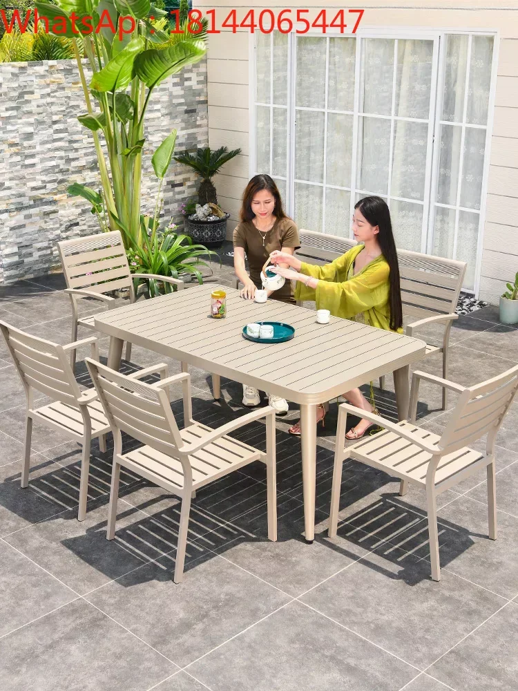 

Outdoor tables, chairs, courtyards, gardens, all-aluminum alloy villas, waterproof and sunscreen leisure sets