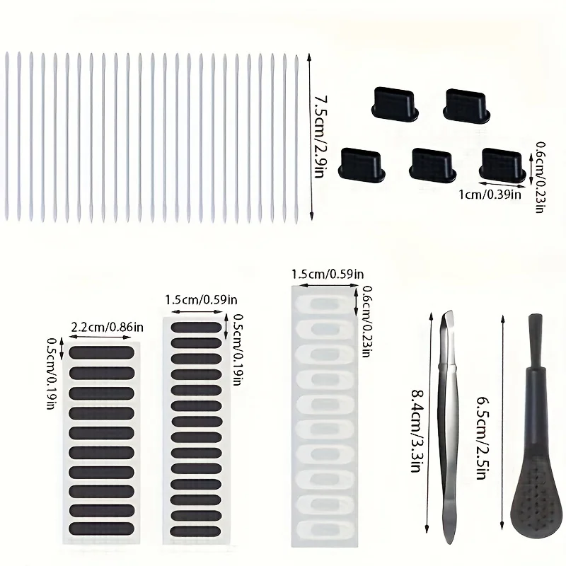 75pcs Phone Charging Port Cleaner Kit for IPhone/Samsung/Xiaomi Type C/Speaker, Dust Plug & Mesh Cleaning Tool