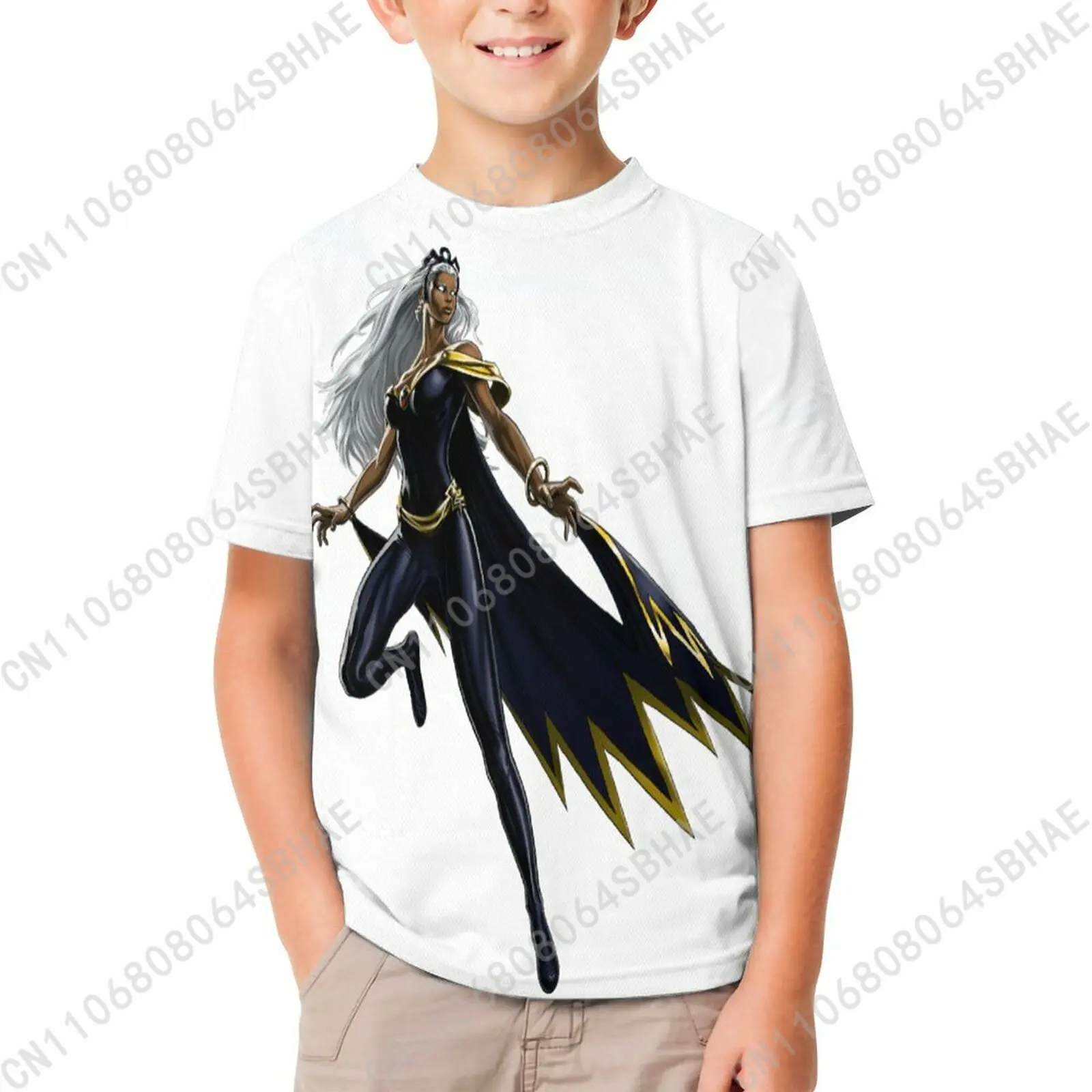 

Marvel Storm T Shirt Boy Girl Short Sleeve Print Cotton TShirt Comfortable Crew Neck Children Child Tee Cosplay