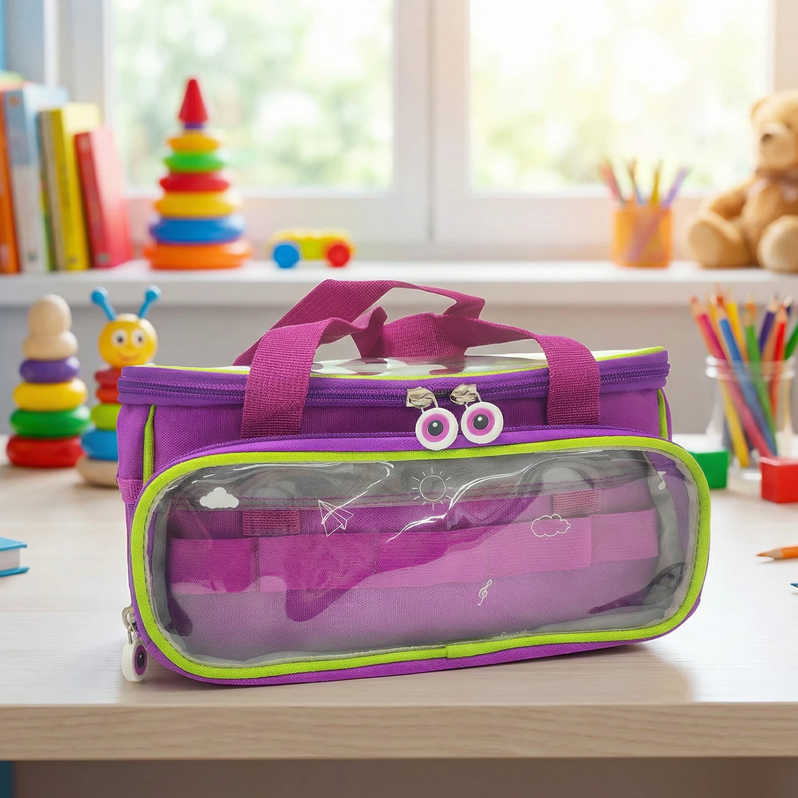 Portable Travel Storage Organizer Bag for Toniebox 2 & 1 Starter Set Carrying Case Bag With Transparent Cover Game Accessories