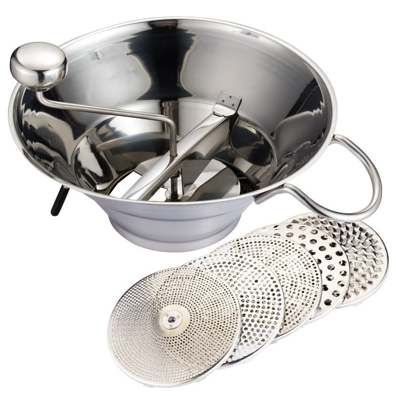 304 Stainless Steel Mud Grinder Western Potatoes and Vegetables Manual Grinder Puree Grinder Stirrer Sauce Machine
