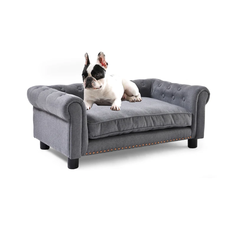 

Luxury Dog Couch New Arrival Pet Accessories Hot Selling Large Size Pet Furniture Sofa Metal Frame Dog Couch Bed