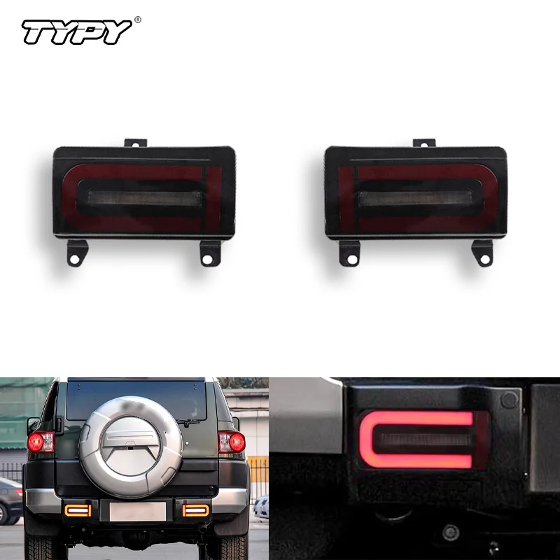 

TYPY светодиодный отражатель заднего бампера для Toyota FJ Cruiser 2007-2022, указатель поворота, стоп-туман, фары дальнего света, автомобильные аксессуары