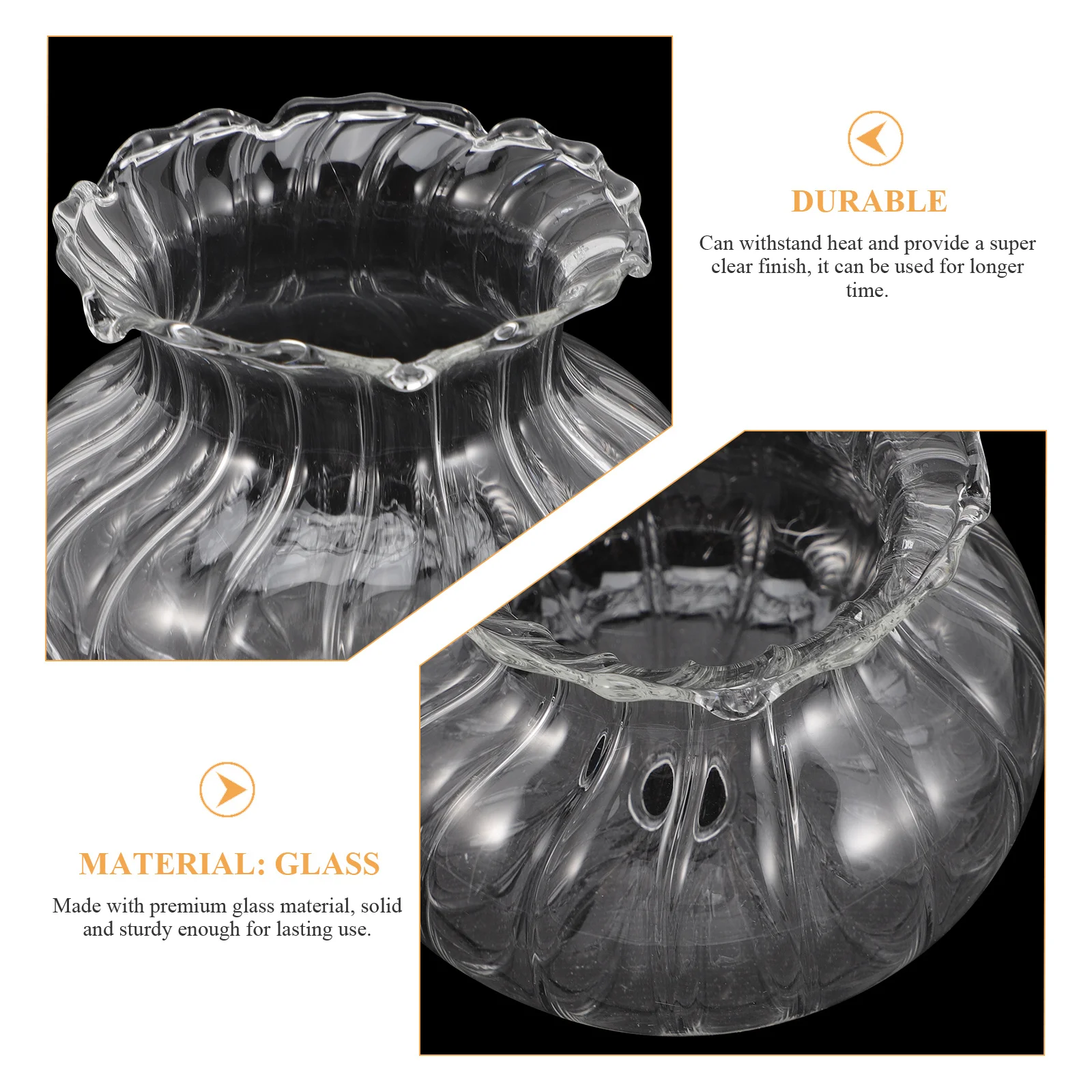 

2Pcs Lamp Parts 9cm Glass Lamp Shades Heat Resistant Clear Finish Indoor Light Cover Sturdy Replacement