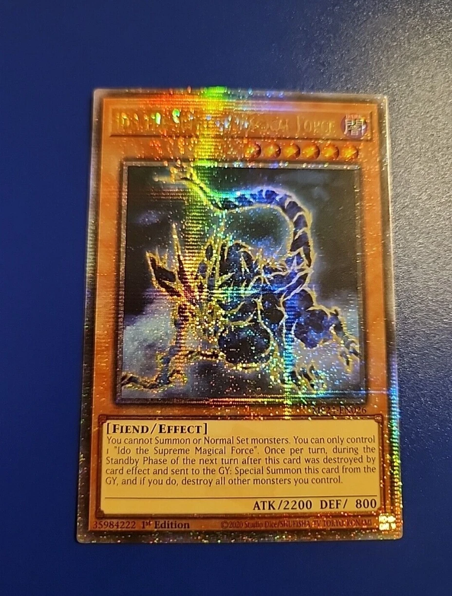 

Yugioh KONAMI TCG MP24-EN026 Ido the Supreme Magical Force 25th Quarter Century Secret English 1st Edition Collection Mint Card