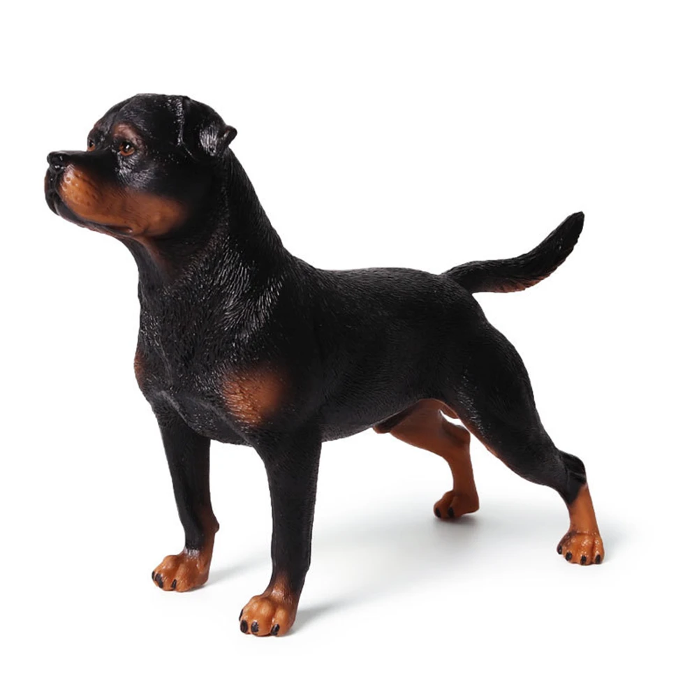 Simulation Rottweiler Toys Dog Model Standing Figure Accessories Animal Ornaments For Desktop Home Gift for Child Kids Friends