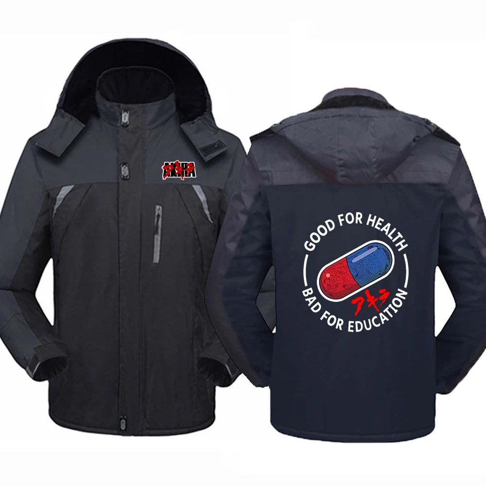 2025 Men's Japanese Anime Akira Logo Print Autumn And Winter Daily Commute Cold Protection Cotton-Padded Jacket Coat