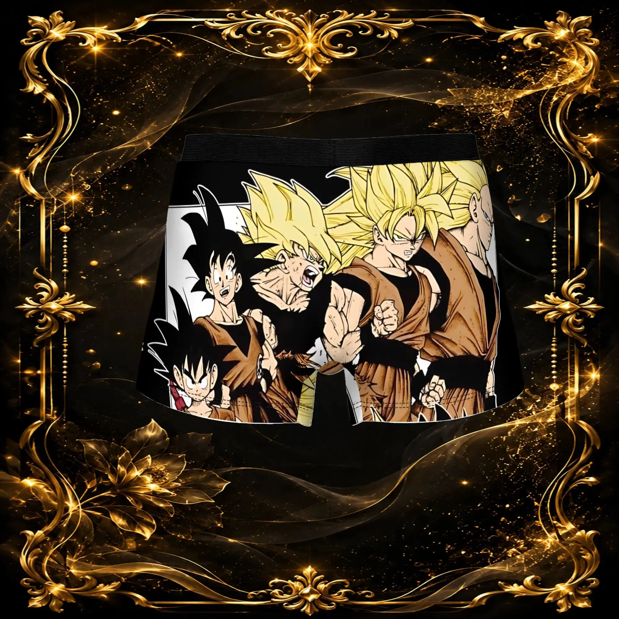 3Pcs  boxers Dragon Ball Z Underpants Homme Panties Men's Underwear Print Shorts Boxer Briefs