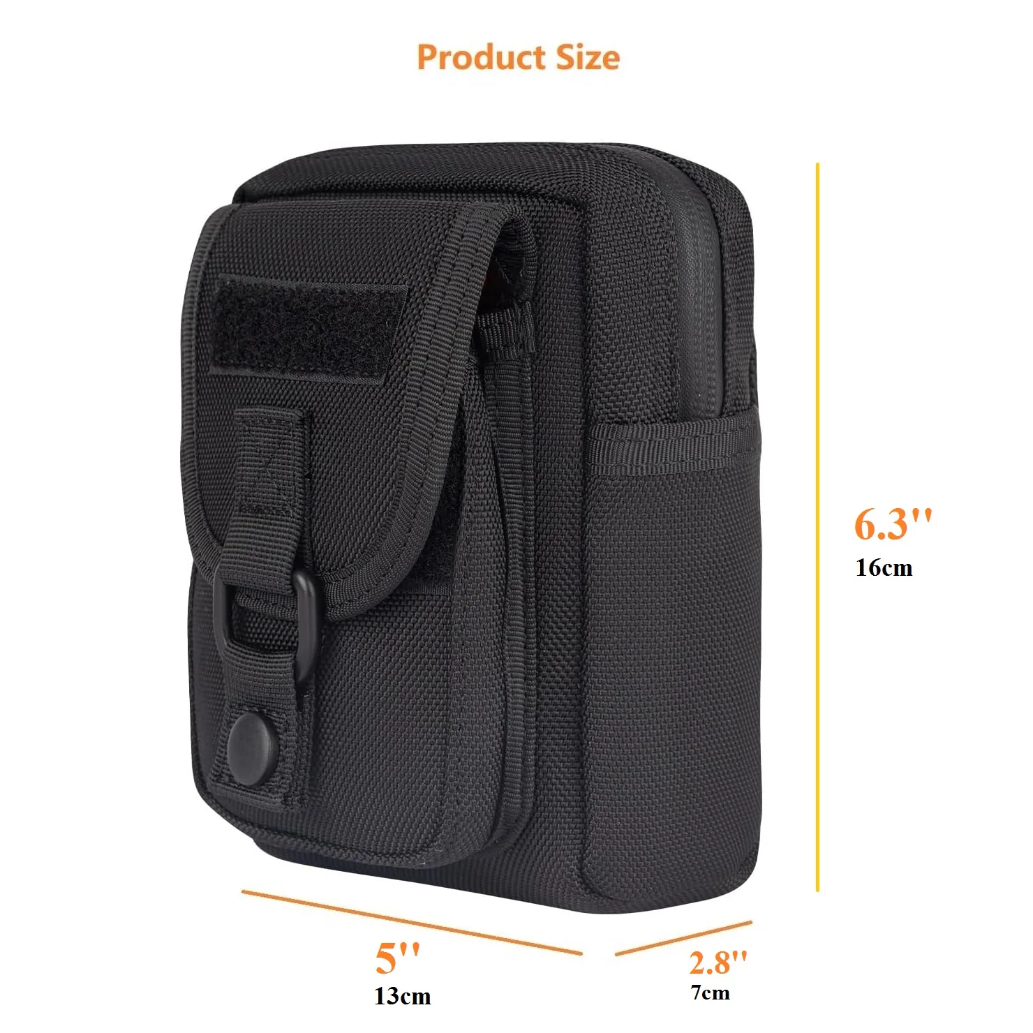 1680D Nylon Duty Belt Gadget Pouch Police Law Enforcement Security Officer Work EDC Small Tool Waist Bag Outdoor Phone Gear Pack