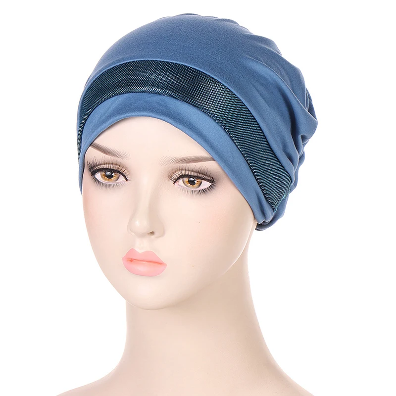 Fashion Muslim Women Under Hijab Caps Inner Hijab Caps Bright Silk Islamic Caps Bonnet Hat Islamic Underscarf Turbante Mujer HOT