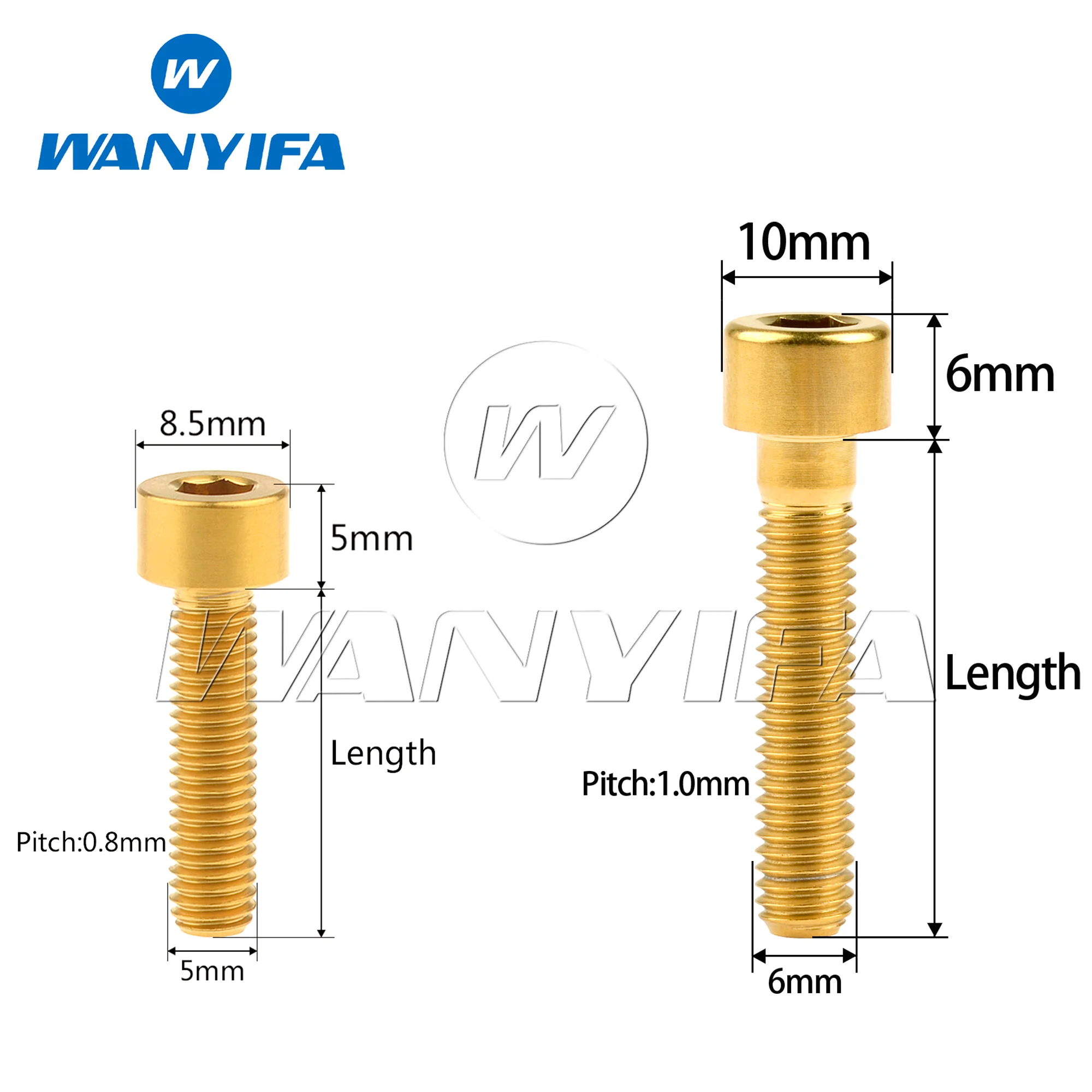 Wanyifa Titanium Blots M5/M6X10/12/15/16/18/20/23/25/30/35/40/45/50/55/60/65Mm Hexagon Socket Head Cap Screws for Bicycle - Image 6