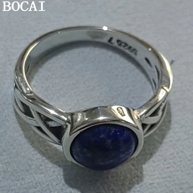 

Новые кольца BOCAI из серебра S925 с натуральным лазуритом для мужчин и женщин