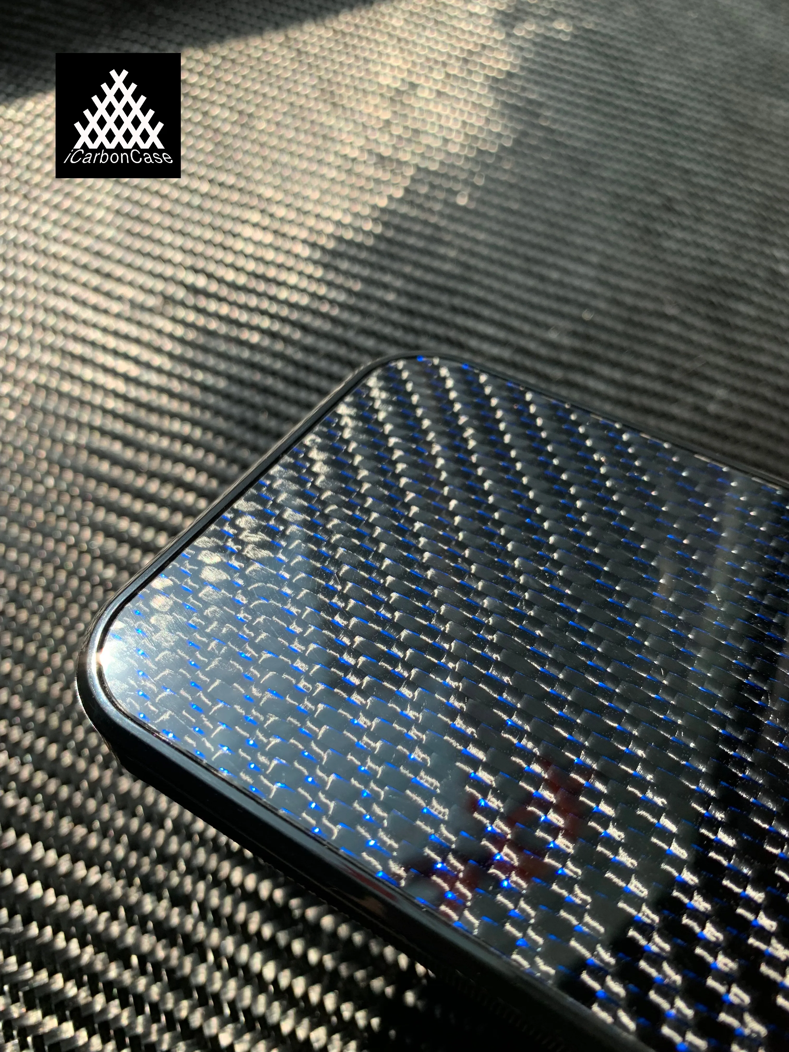 Magnetic Real Blue Color Woven Carbon Fiber Case for iPhone 16 15 14 13 12 11 Pro Max Anti-drop Full Coverage with MagSafe