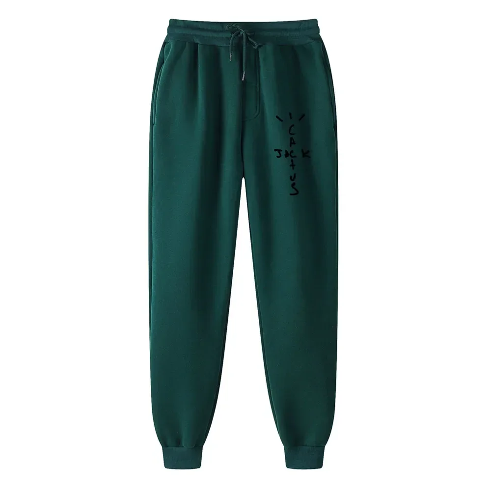 New Hot-selling Fleece Trousers Jack Cactus Letter Printing Men Ladies Men\'s Jogging Pants Hip-hop Street Pants