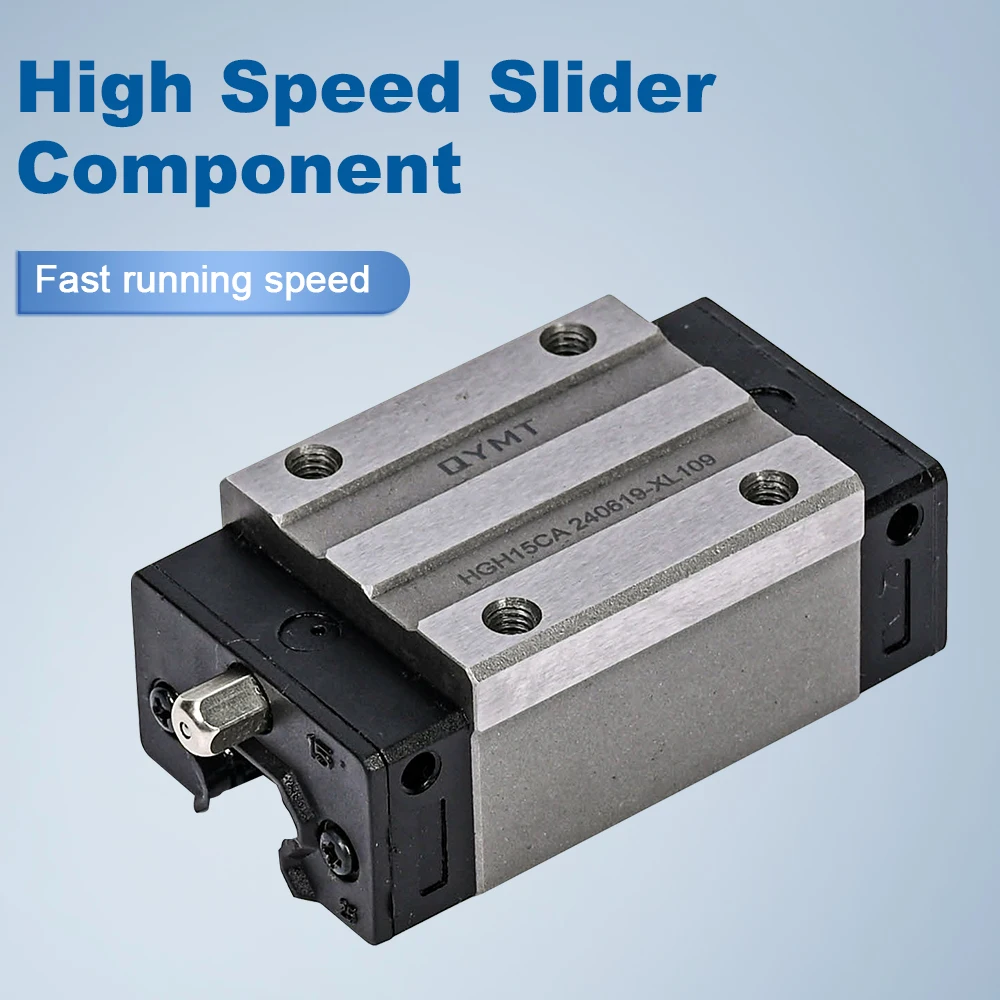 QYMT Slider HGW20CC HGW25CC HGW30CC HGW35HC HGW45HC HGW55HC Linear Rail Guide Slider Used with HGR Series Track Customized