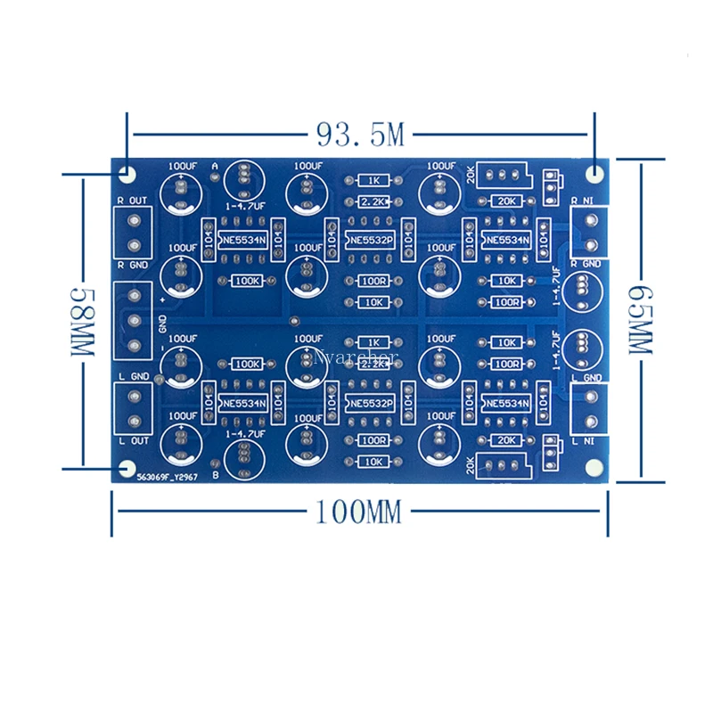 Nvarcher Class A เครื่องขยายเสียง OPA2604 / NE5532 OP AMP Preamp Board ดู MBL6010