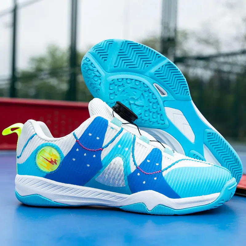 Comfortable Wear-resistant Table Tennis Shoes Rotating Button Shoelaces Tennis Shoes Men's Women's Badminton Shoe Sports Shoe