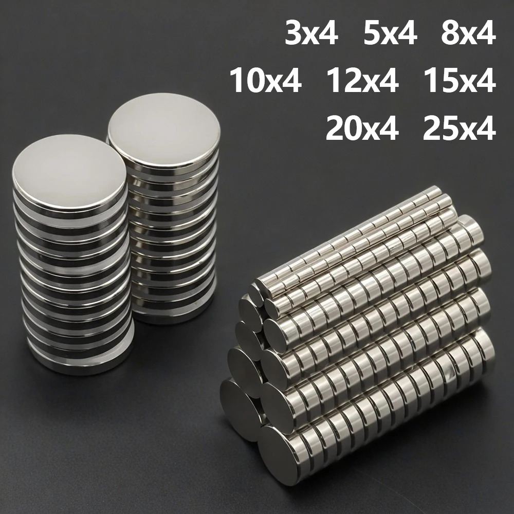 N35 Round Neodymium Magnet Small Strong Permanent Magnet For DIY Crafts Model Making Hardware Fixing Home Decoration x4