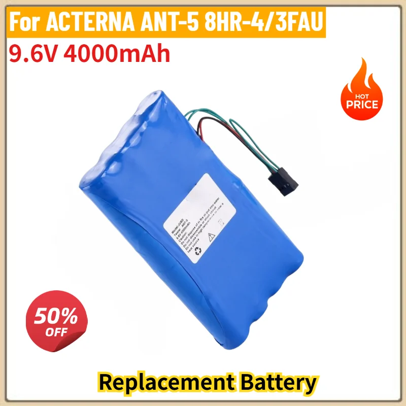 

Brand New for ACTERNA ANT-5 8HR-4/3FAU High Quality Replacement Battery 9.6V 4000mAh