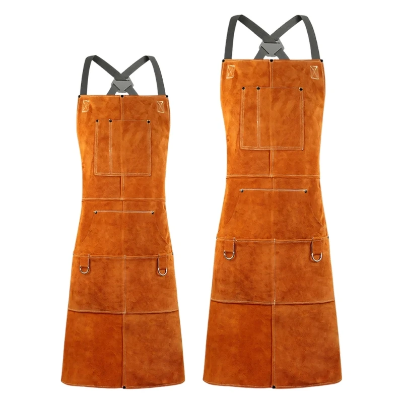  Full Coverage Leather Welder Apron For Grinding Soldering And Metalwork