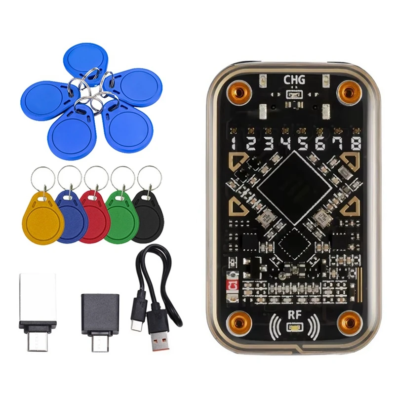 

Chameleon Ultra Contactless Smart Card Emulator RFID Smart Chip Reader+5XCUID/UID Keychain Compliant To NFC Read Writer