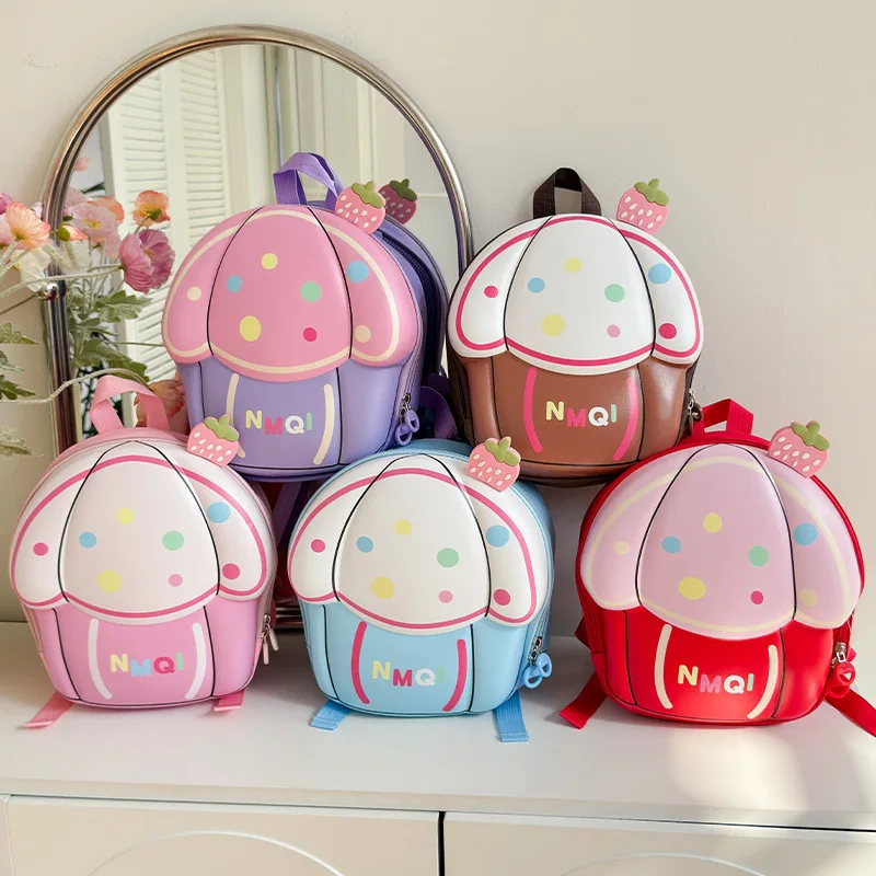 

Korean-Style Ice Cream-Shaped Kids' Backpack Niche Cartoon Design Kindergarten School Bag Cute Children's Bag for Boys and Girls