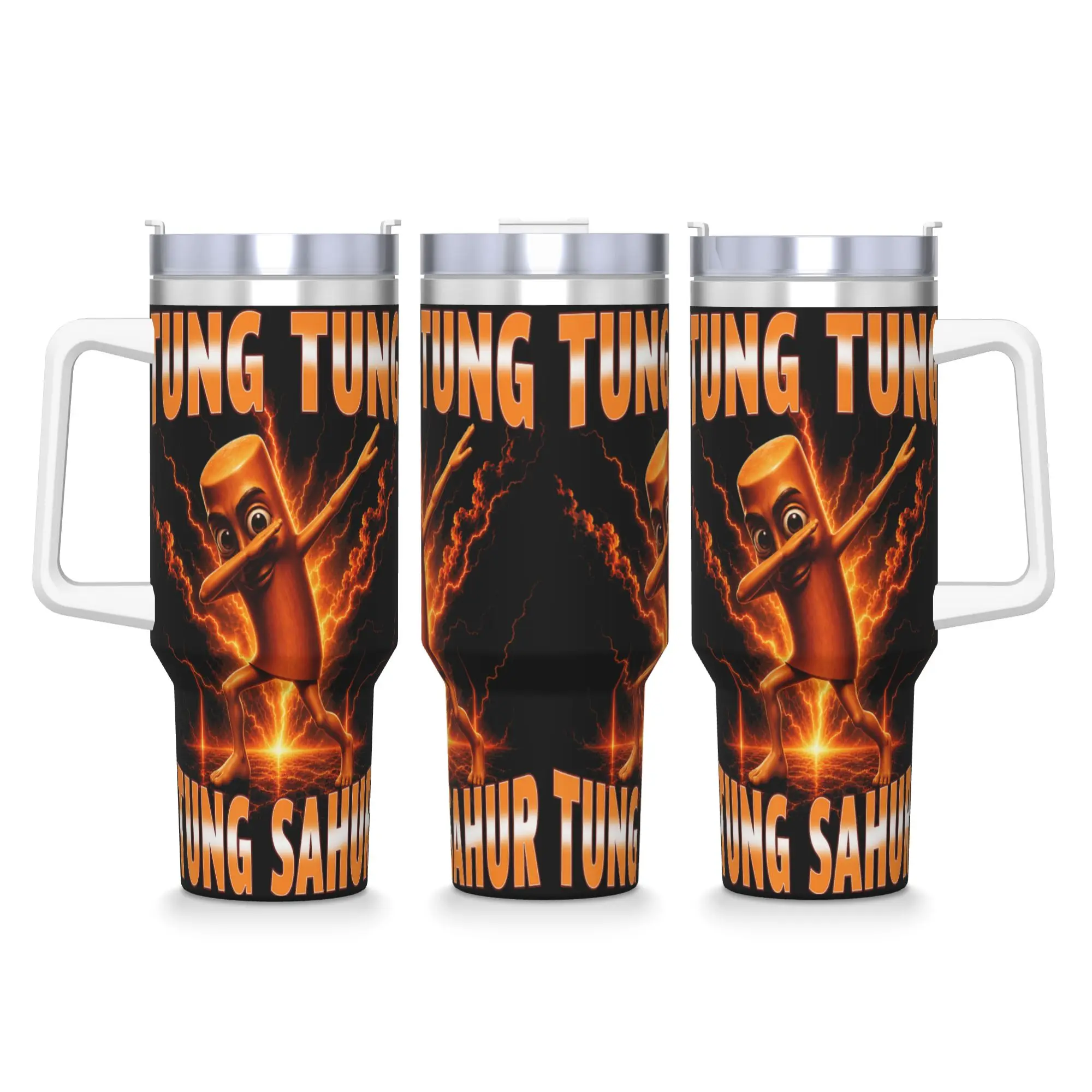 Stainless Steel Tumbler Tung Tung Sahur is Calling Funny Italian Dab Dance Thermal Cups Heat Cold Drink Car Mugs Water Bottle