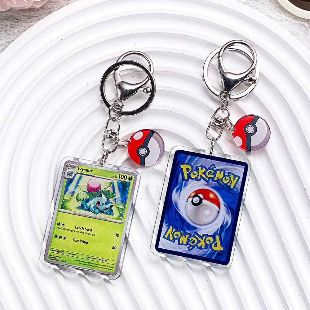 Pokémon-personages Pikachu Bulbasaur Jigglypuff Acryl sleutelhanger Tasbedels Accessoires Rugzakhanger Sleutelhouder Vriend Geschenken