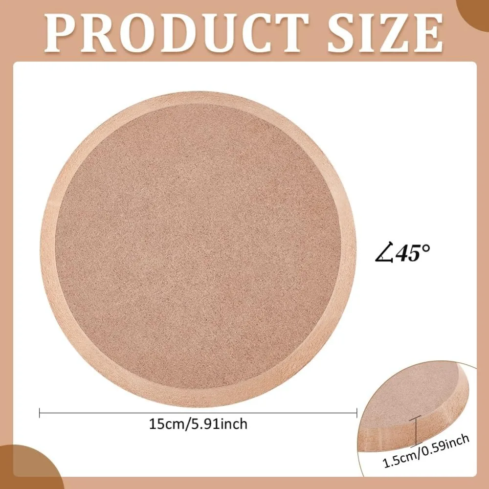 Round Pottery Tools Ceramic Plate Forming Mold, 5.9x0.6 inch Tan Density Plate Printing Blank Stripping Mud Plate for Ceramic