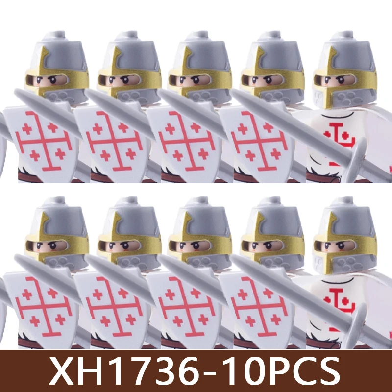 Mittelalterliche Militärfiguren Römischer Soldat Bausteine Burg Ritter Kreuzfahrer Kommandant Wikinger Ägyptischer Krieger Bausteine Spielzeug Geschenke