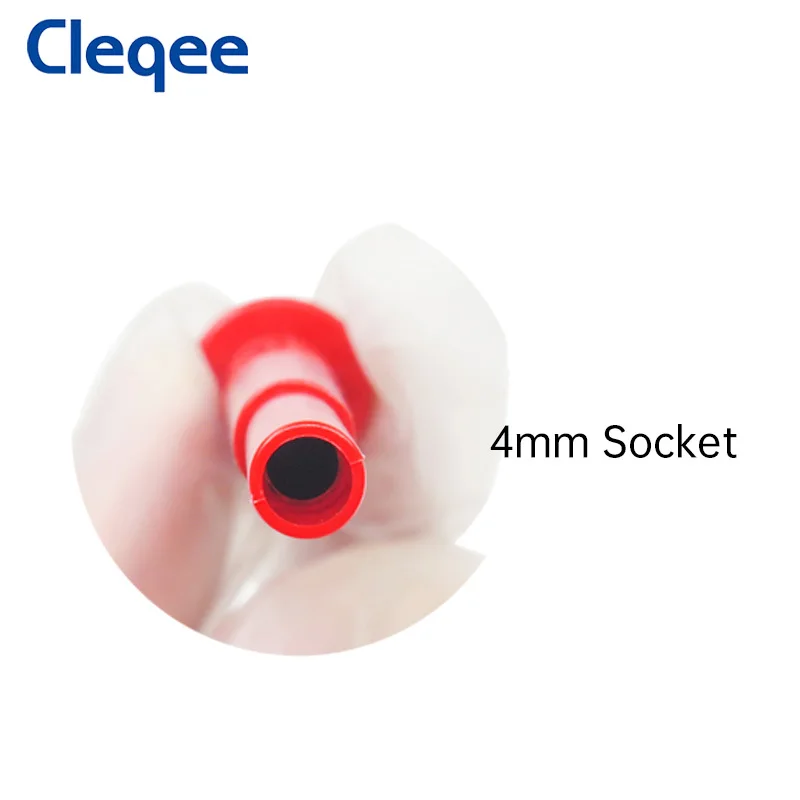 Cleqee P5011 32A ทดสอบมัลติมิเตอร์4มม. ปลั๊กกล้วยพร้อมแจ็ค4มม. เครื่องมือทดสอบ IC หุ้มฉนวนทองแดงแบบ2 in 1 1000V