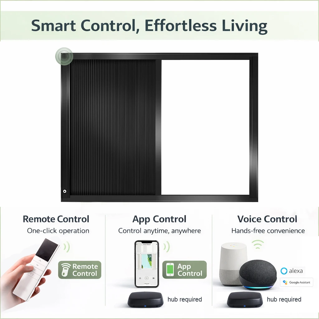 ZSHINE Hardwired Motorized Total  Blackout Honeycomb Blinds