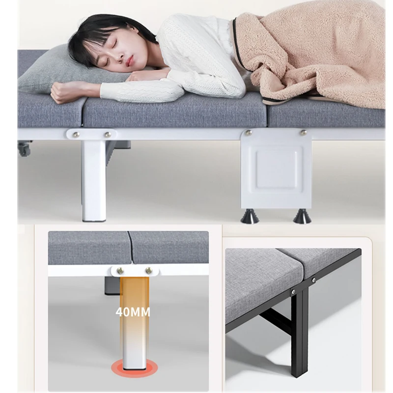 Escritório almoço break cama dobrável portátil escolta março cama simples doméstico cama de látex cama única