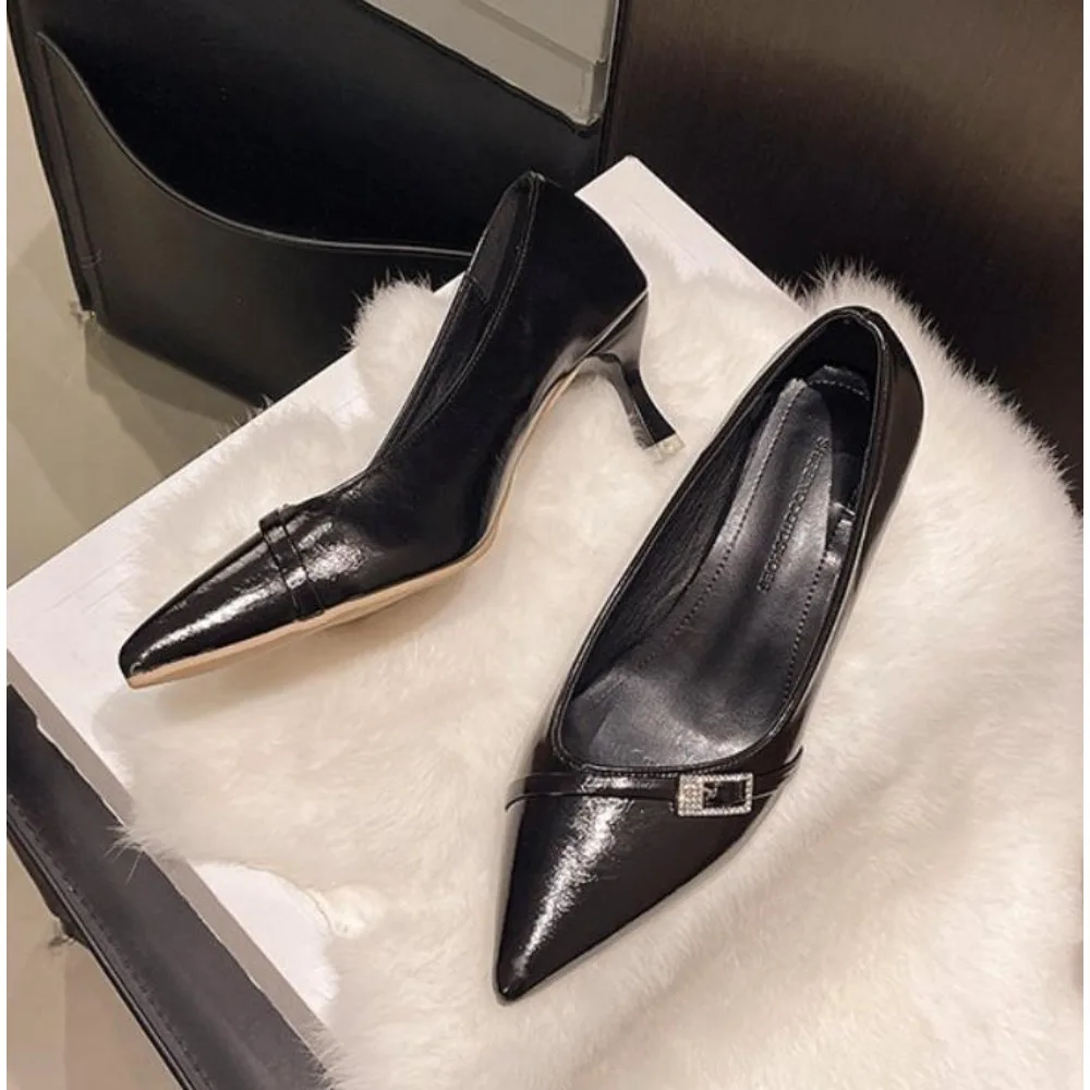 

Patent Leather Pointed High Heels Women's Thin Heels Comfortable Pointed Toe Shallow Mouth Shoes Party Dress Ladies Pumps Shoes