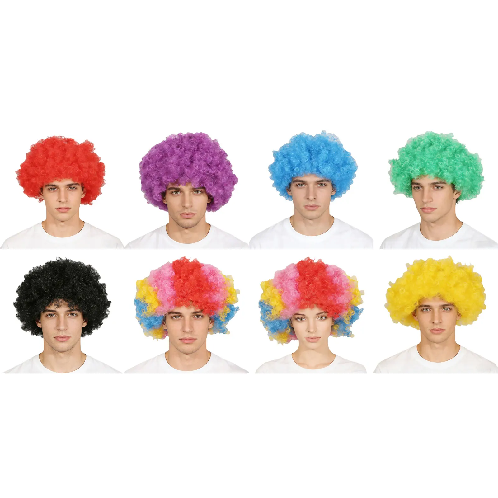 1Pcs Unisex Men Women Cosplay Wig Afro Synthetic Clown Wig for Anime Party Christmas Halloween Fancy Funny Wigs