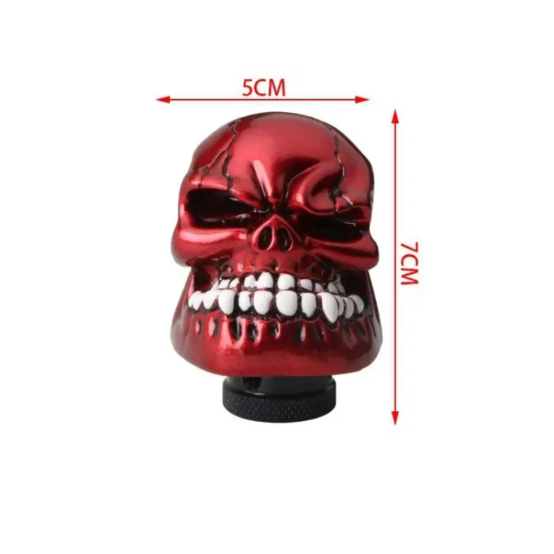 1pc Car Skull Gear Head Manual Transmission Big Tooth Ghost Modified Wave Stick Head