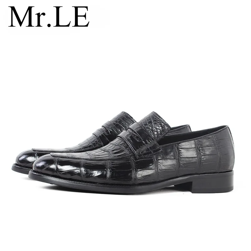 

Обувь из натуральной кожи крокодила, обувь для взрослых и мужчин, без швов, мужские лоферы, мужские модельные туфли